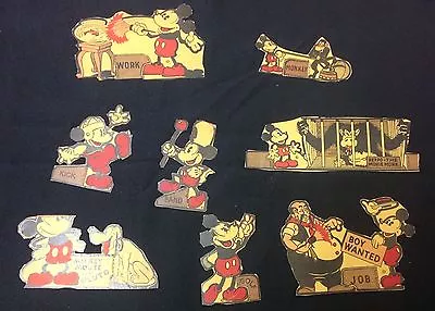 1930's Post Toasties Cereal Box Walt Disney Mickey Mouse  Lot Of 8 Cut Outs WDE • $54.50