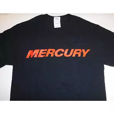 New Authentic Mercury Marine Short Sleeve Shirt Black/ Mercury On Front/ Logo On • $24