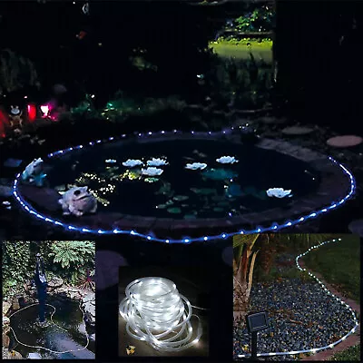 Solar Rope Light LED In Pond Garden Waterproof Floating Patio Path Water Feature • £19.99