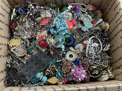 Huge Vintage-Now Junk Jewelry Craft Art Broken Harvest Repair Harvest Resale • $19.99