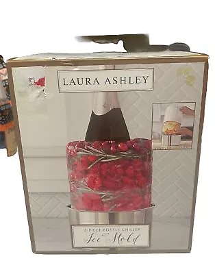 Laure Ashley 3-Piece Wine Champagne Bottle Chiller Ice Mold NEW In Box  • £28.95