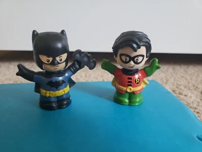 $4.99 • Buy Fisher Price Batman And Robin Little People DC Super Heros Figures