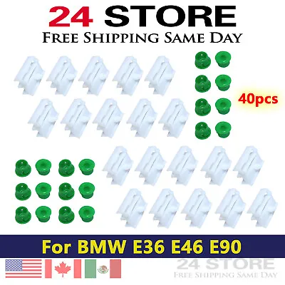 40x Clips & Grommet For BMW E36 E46 E90 Side Skirt Moulding Rocker Panel Trim • $7.35