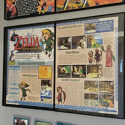 FRAMED Retro 2003 Legend Of Zelda The Wind Waker GameCube Video Game Wall Art • £42.42