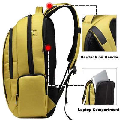 Men Laptop Backpacks Waterproof Nylon Backpack Unisex Women Notebook Bag 12-15.6 • $82.70