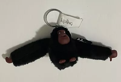 Kipling Gorilla Monkey Keychain Keyring Key Clip Bag Charm Davina Black • $7