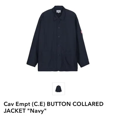 WORN ONCE Cav Empt Button Collared Jacket In Navy Blue. Perfect Condition! • $460
