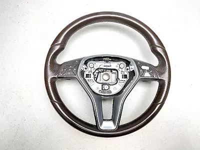 12-14 Mercedes W204 C250 C300 C350 Sport Steering Wheel Brown W/paddles 218 Oem • $99