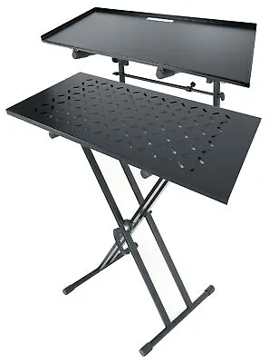 Rockville RKS42X 2-Tier X-Stand Keyboard Or DJ Stand W/Quick Release+(2) Shelves • $149.95