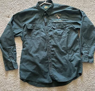 Cabela’s Men’s XLT Long Sleeve Button Shirt Green DU Cotton • $7.95