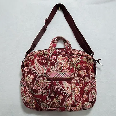 Vera Bradley Laptop Bag Women's Pink Paisley Large Shoulder Straps Metro • $21.37