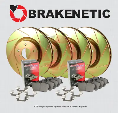 F&R BRAKENETIC Sport Slotted Brake Rotors + Ceramic Pads 36.42099.52 • $528