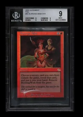 BURNING WISH FOIL BGS 9 Judgment Magic MTG Graded [Luca] • $299.99