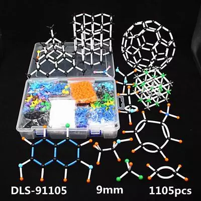 $81.09 • Buy 1105 Pcs 9mm Large Set Molecular Model Kit Organic Inorganic Crystal Chemistry