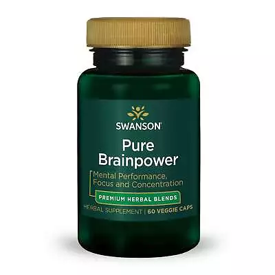 Swanson Pure Brainpower Herbal Blend Vegetable Capsules 60 Count • $19.59