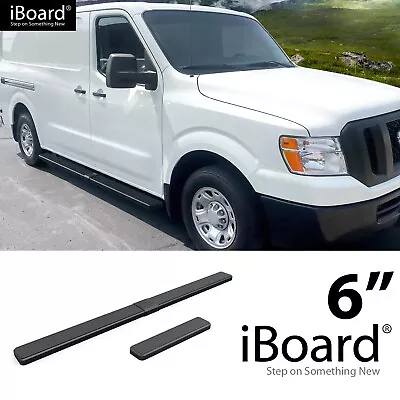 IBoard Running Boards 6in Black Fit 12-21 Nissan NV 1500 2500 Full Size Van • $219