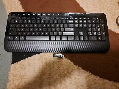 Microsoft Wireless Keyboard 2000 Mdl 1477  W/ USB Receiver  • $25