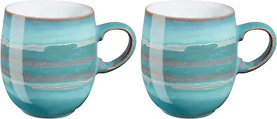 £37.23 • Buy Denby 124048812 Azure Coast 2 Piece Large Curve Mug Set, 400ml