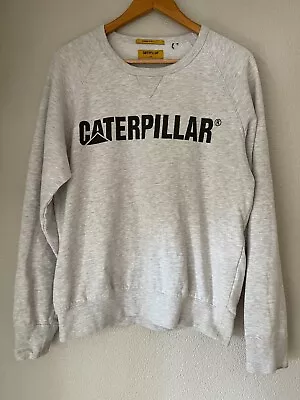 Caterpillar Mens Jumper Pullover Grey Size L Cotton Blend • $21.99