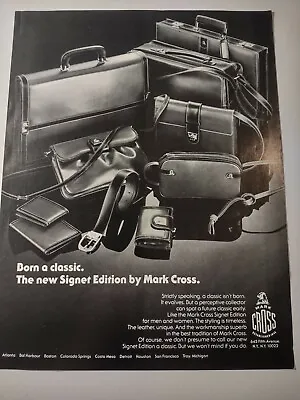 Mark Cross Signet Edition Luggage Born A Classic Vintage 1980s Print Ad • $9.57