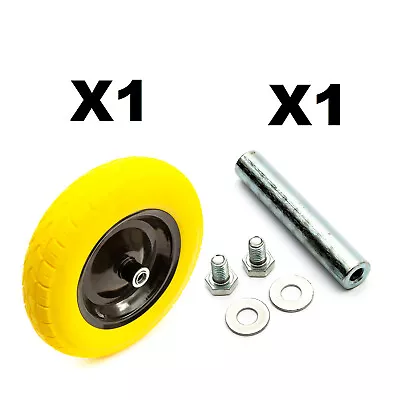 PU 14'' 3.50-8 Metal Wheelbarrow Complete Wheel Puncture Proof Axle Kit • £14.99