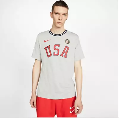 Nike Mens Sportswear Graphic T-Shirt Gray Size 1X • $20