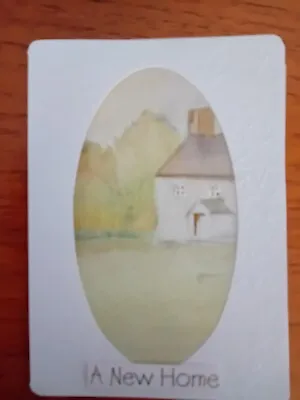 £1 • Buy Original Handpainted Watercolour NEW HOUSE HOME Greeting Card Cottage Landscape