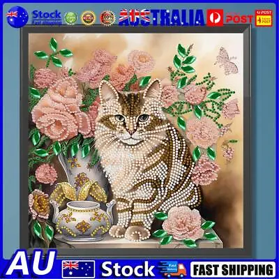 $10.12 • Buy 5D DIY Partial Special Shaped Drill Diamond Painting Kit Flowers Cat Kit Decor