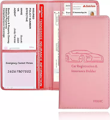 Car Registration And Insurance Card Holder Vehicle Glove Box Document Organizer • $15.05
