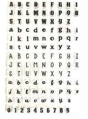 Alphabet Stamps 4 Fonts And Numbers Clear Acrylic Stamp Set • £4.50