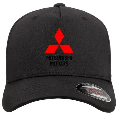 Mitsubishi Motors Car Logo Hat Flexfit Baseball Cap Printed Emblem S/M & L/XL • $22.99