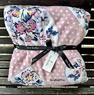 Vera Bradley Throw Blanket MON AMOUR Soft Blush PINK Hearts Flowers SEALED NWT • $50.80