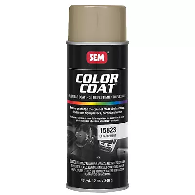 SEM Color Coat Carpet Plastic Vinyl Light Parchment Aerosol 12 Oz. Ea 15823 • $14.99