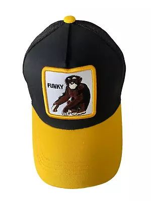 FUNKY Monkey Hat Trucker Baseball Cap Mesh Panel Adjustable One Size Snap Back • $8