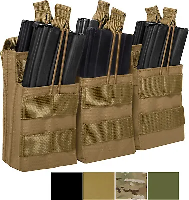 MOLLE Open Rifle Mag Pouch Top Six Open Pouches With Easy-Grip Pull Tabs • $28.99