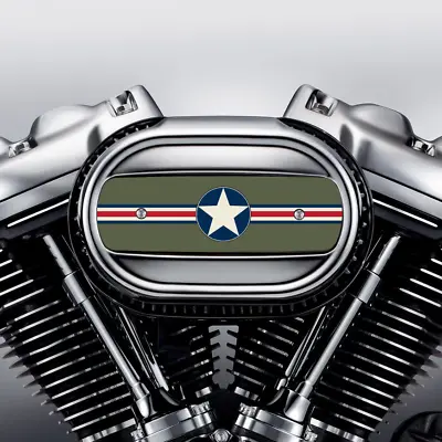 Military Star & Stripe Air Cleaner Insert. Replaces Stock Harley Davidson Insert • $24.99