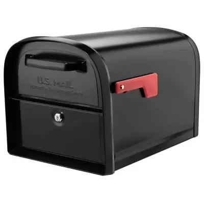 Oasis 360 Black Large Steel Locking Parcel Mailbox With 2-Access Doors Free S • $109.04