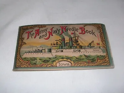 Vintage Antique Army And Navy Needle Book Uss Iowa Germany • $8