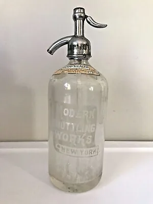 Vintage Seltzer Bottle By Modern Bottling Works New York Made In Czechoslovakia • $19.99