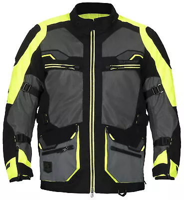 Tourmaster Ridgecrest Motorcycle Riding Jacket Hi-Viz XXLarge Tall • $239.99