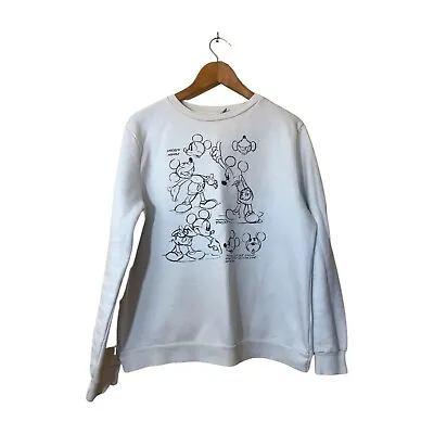 £5 • Buy Disney Primark White Mickey Mouse Sweatshirt - Size 12/14