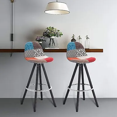 £98.99 • Buy WOLTU Set Of 2 Breakfast Kitchen Bar Stools Backrest High Bar Chair Four Colours