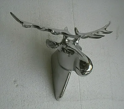 Metal Wall Mount Moose Head Animal Statue 13x10 Inches • $149