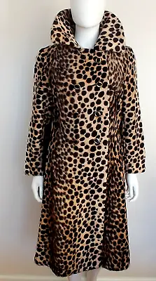$250 • Buy Vintage 50s 60s Cheetah Faux Fur Coat Safari Princess La France Retro BOHO MOD M