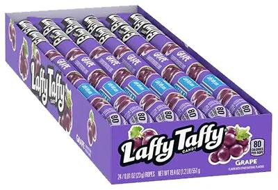 24x Laffy Taffy Grape Flavour Ropes American Sweets 22.9g Formally Wonka • £19.99