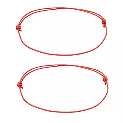 Evil Eye Anklet For Women Men Handmade Wax Rope Star Charm Ankle Rope-black+red • $8.08