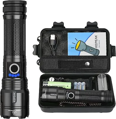 1000000 Lumens Super Bright LED Tactical Flashlight Rechargeable LED Work Light • $7.59