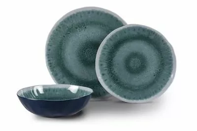 £34.99 • Buy Kampa Aegean Artisan 12 Piece Melamine Dinner Picnicware Set