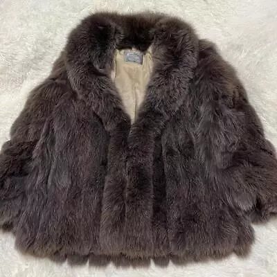 Authentic Saga Fox Fur Jacket Coat Vintage Rare Sablemink Brown Women's • $148