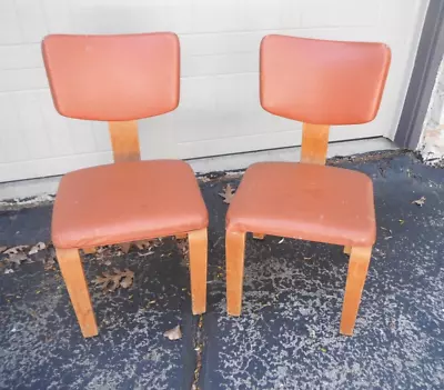Lot Of 2 ~ Vintage Thornet Style Desk Table Bendwood Chairs Restore Mid Century • $45